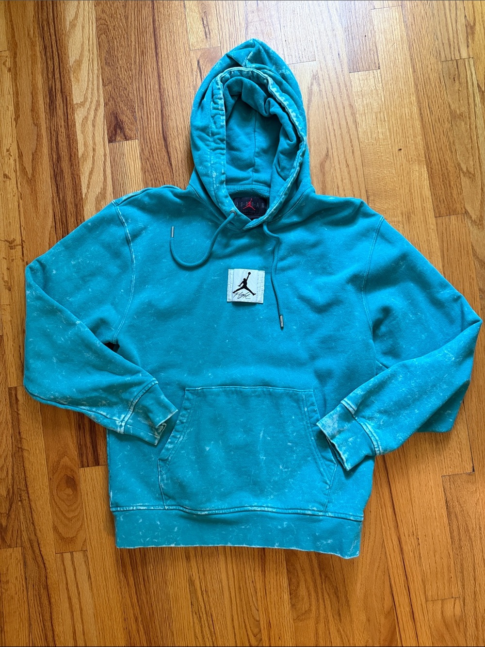Jordan Teal Distressed Crewneck Hoodie